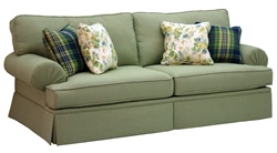 Westport Stationary Sofa in Olive Gingham Check Fabric by Jackson Furniture - 4334-03