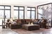 Mammoth 3 Piece Sectional in Chocolate Fabric by Jackson Furniture - 4376-03S-CH