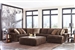 Mammoth 3 Piece Sectional in Chocolate Fabric by Jackson Furniture - 4376-3S-CH