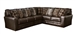 Denali 3 Piece Sectional in Chocolate Leather by Jackson Furniture - 4378-3L-CH