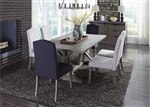 Carolina Lakes Trestle Table 5 Piece Dining Set in Wire Brushed Weathered Gray Finish by Liberty Furniture - 140-CD-7TRS