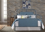 Vintage Metal Bed in Blue Finish by Liberty Furniture - 179-BR13HFR-BL