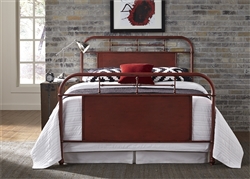 Vintage Metal Bed in Red Finish by Liberty Furniture - 179-BR13HFR-R