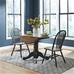 Carolina Crossing 3 Piece Drop Leaf Table Set in Antique Honey and Black Finish by Liberty Furniture - 186B-CD-3DLS