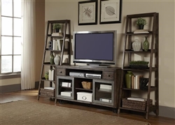 Avignon 3 Piece Entertainment in Pewter and Rustic Brown Finish by Liberty Furniture - 197-ENTW