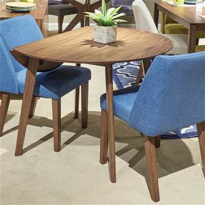 Space Savers Drop Leaf Table 3 Piece Blue Dining Set in Satin Walnut Finish by Liberty Furniture - 198-T4242-B