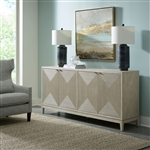 Kinsley 4 Door Accent Cabinet in Washed Taupe & Silver Champagne Finish by Liberty Furniture - LIB-2146-AC1000