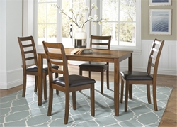 Tucson Rectangular Leg Table 5 Piece Dining Set in Oak Finish by Liberty Furniture - 22-CD-5RLS