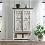 River Place Bar Cabinet in Riverstone White & Tobacco Finish by Liberty Furniture - LIB-237-AC5078