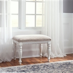 Magnolia Manor Accent Bench in Antique White and Weathered Bark by Liberty Furniture - LIB-244-AB9001