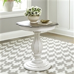 Magnolia Manor Round Accent Table in Antique White Finish by Liberty Furniture - 244-AT2000