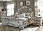 Magnolia Manor Upholstered Bed in Antique White Finish by Liberty Furniture - 244-BR-QUB