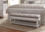 Magnolia Manor Bench in Antique White Finish by Liberty Furniture - 244-BR47