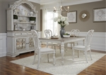 Magnolia Manor 44 x 90 Rectangular Table 5 Piece Dining Set in Antique White Finish by Liberty Furniture - 244-DR-44905