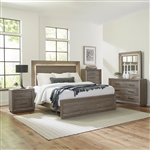 Horizons Panel Bed 6 Piece Bedroom Set in Graystone Finish by Liberty Furniture - 272-BR-QPBDMN