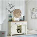 Ocean Isle Buffet in Bisque with Natural Pine Finish by Liberty Furniture - 303-CB4866