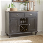 Ocean Isle Buffet in Slate with Weathered Pine Finish by Liberty Furniture - 303G-CB4866