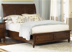 Hamilton Sleigh Bed in Cinnamon Finish by Liberty Furniture - 341-BR-QSL