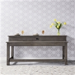 Modern Farmhouse Console Table in Dusty Charcoal Finish by Liberty Furniture - 406-OT7837