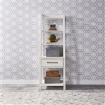 Modern Farmhouse Leaning Pier Bunching Bookcase in Flea Market White Finish by Liberty Furniture - 406W-EP00