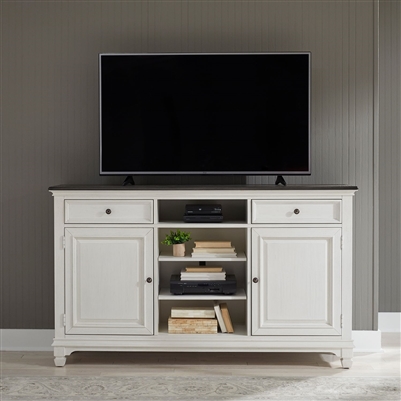 Allyson Park 68 Inch Highboy TV Console in Wirebrushed White Finish by Liberty Furniture - 417-TV68