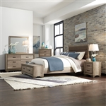 Sun Valley Storage Bed 6 Piece Bedroom Set in Sandstone Finish by Liberty Furniture - 439-BR-QSBDMN