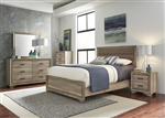 Sun Valley Upholstered Bed 6 Piece Bedroom Set in Sandstone Finish by Liberty Furniture - 439-BR-QUBDMN
