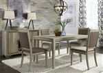 Sun Valley 60 Inch Rectangular Leg Table 5 Piece Dining Set in Sandstone Finish by Liberty Furniture - 439-DR-05RLS