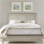 Ivy Hollow Panel Bed in Weathered Linen Finish with Dusty Taupe Tops by Liberty Furniture - 457-BR-QPB