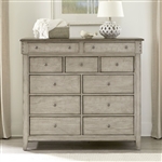 Ivy Hollow Accent Cabinet in Weathered Linen Finish with Dusty Taupe Tops by Liberty Furniture - 457-BR32