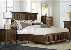 Mill Creek Storage Bed in Rustic Cherry Finish by Liberty Furniture - 458-BR-QSB