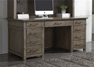 Sonoma Road Desk in Weather Beaten Bark Finish by Liberty Furniture - 473-HO-DSK