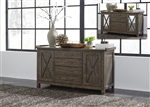 Sonoma Road Small Credenza in Weather Beaten Bark Finish by Liberty Furniture - 473-HO120