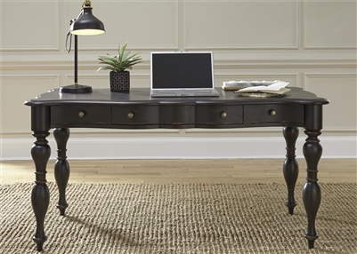 Chesapeake Writing Desk in Wire Brushed Antique Black Finish by Liberty Furniture - 493-HO107