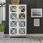 Palmetto Heights Bunching Display Cabinet in Two Tone Shell White and Driftwood Finish by Liberty Furniture - 499-CH4074
