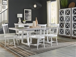 Palmetto Heights Double Pedestal Table 7 Piece Dining Set in Two Tone Shell White and Driftwood Finish by Liberty Furniture - 499-DR-O72PS