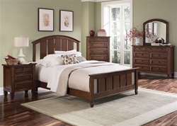 Taylor Springs Panel Bed 6 Piece Bedroom Set in Bronze Cherry Finish by Liberty Furniture - 521-BR