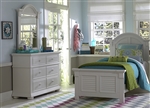 Summer House 4 Piece Youth Bedroom Set in Oyster White Finish by Liberty Furniture - 607-BR-TPBDM