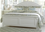 Summer House Panel Bed in Oyster White Finish by Liberty Furniture - 607-BR14