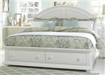 Summer House Storage Bed in Oyster White Finish by Liberty Furniture - 607-BR14FS
