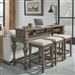 Americana Farmhouse 4 Piece Console Bar Table Set in Taupe Finish by Liberty Furniture - 615-OT-4PCS