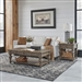 Americana Farmhouse Rectangular Cocktail Table in Taupe Finish by Liberty Furniture - 615-OT1010