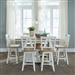 Lindsey Farm 7 Piece Gathering Table Set in Weathered White and Sandstone Finish by Liberty Furniture - 62WH-CD-7GTS