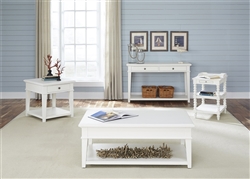 Harbor View Cocktail Table in White Linen Finish by Liberty Furniture - 631-OT1010