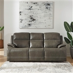 Bentley Sofa in Graphite Gray Leather Finish by Liberty Furniture - LIB-7003GY-32P