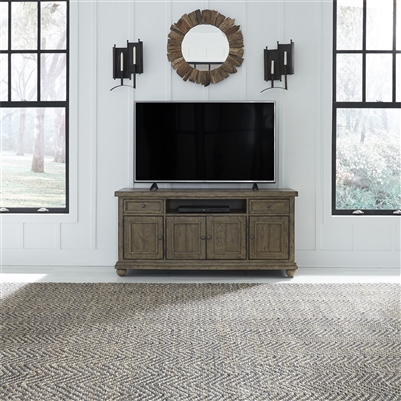 Harvest Home 60 Inch TV Console in Barley Brown Finish by Liberty Furniture - 779-TV60