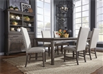 Artisan Prairie Rectangular Leg Table 5 Piece Dining Set in Wirebrushed Aged Oak Finish by Liberty Furniture - 823-DR-5RLS