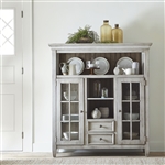 Heartland Display Cabinet in Antique White Finish by Liberty Furniture - LIB-824-CH6066