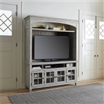 Heartland 2 Piece Entertainment Center in Antique White Finish by Liberty Furniture - 824-ENTW-ENC