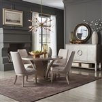Montage Pedestal Table 5 Piece Dining Set in Platinum Finish by Liberty Furniture - 849-DR-5PDS